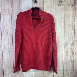 GAP‎ Quarter Zip Waffle Knit Wool Sweater